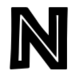 Image of the letter "N" in a bold typeface